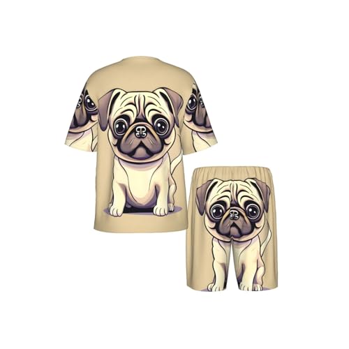 Pyjama homme imprimé carlin en coton doux pour la détente nocturne - 5