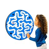 Playscapes Amazer Toddler Wall Activity Board – Interactive Wall Activity for Kids – Colorful Rotating Maze Wheel Game – 22.5'x22.5', 21 lbs – Fun & Challenging Hands-On Play – Blue on Speckletone