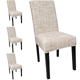 JQinHome Pattern Chair Covers for Dining Room Set of 4, High Stretch Removable Washable Parsons Chair Slipcover for Home Party Hotel Wedding Ceremony (Stripe Pattern,4PCS)