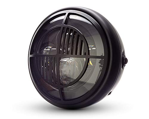 Fari Moto LED 7.7' + Griglia Compatibile con BMW Retro Custom Cafe Racer & Scrambler