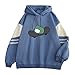 VEMOW Sudadera con Capucha para Mujer Sudadera Mangas largas, 2021 Nuevo Elegantes Moda Estampado Linda Rana Patineta Estilo Anime Suelto con Bolsillos Camisetas Chica Grandes(C Azul,XL)