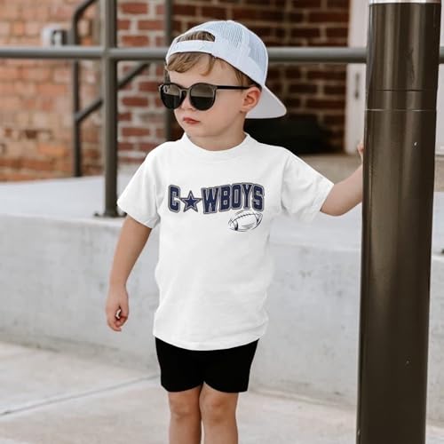 Football Shirt for Toddler Baby Boy Football Game Day T-Shirt Kids Funny Print Sports Fans Short Sleeve Tee Tops2