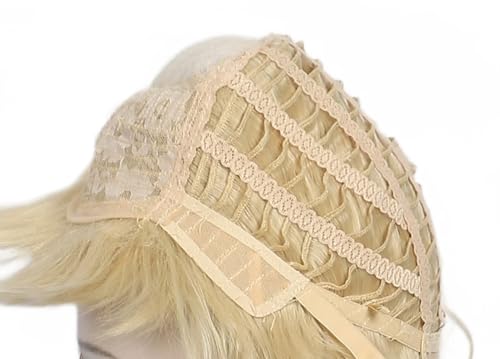 Image of Linfairy Long Wavy Blonde Mixed Wig Big Bouffant Beehive Wigs for Women fits 50s 80s Costume