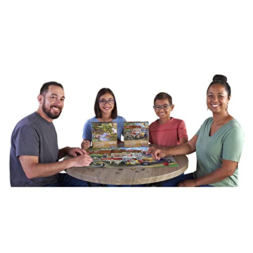 Lafayette Puzzle Factory Chris Bigelow 1000 Pc Jigsaw Puzzle - Hot Rod Garage, Multi-Colored #TOP4