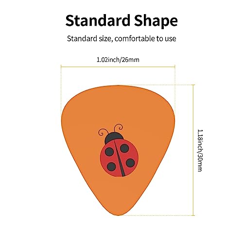 Ladybug Lot de 12 médiators tendance et durables dans une boîte pour ukulélé guitare électrique basse - Les Beatles, Paul McCartney, John Lennon, RIngo Starr, George Harrison Ladybug Lot de 12 médiators tendance et durables dans une boîte pour ukulélé guitare électrique basse – Image 5
