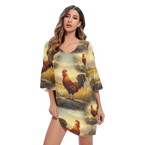 Robe d'été vintage décontractée en mousseline légère pour femme