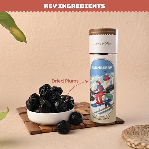 Image of JoySpoon Dried Plum Berry Mukhwas | Sugar Free Mouth Freshener | Supari Free After-Meal Digestive Snack | No Artificial Colours or Preservatives | Traditional Indian Mukhwas | Pack of 2 x 125g