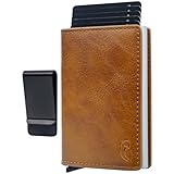 RFID Wallet for Men with Money Clip - PU Leather Mens Wallet Credit Card Holder - Minimalist Wallet for Men - Slim Wallet for Men - Front Pocket Wallets for Men - RFID Wallet Women Favorite
