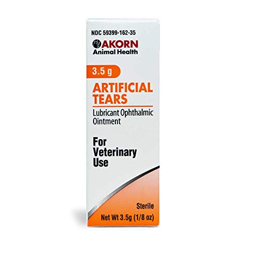Akorn Artificial Tears | Soothes Dry & Irritated Eyes in Cats and Dogs | Veterinary-Approved Eye Lubricant Ointment | 3.5g Tube (59399-0162-35)