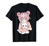 Anime Girl Cat Cats Kawaii T-Shirt