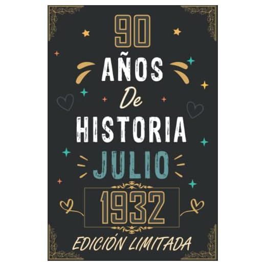 CUADERNO, 90 AÑOS DE HISTORIA JULIO 1932 EDICIÓN LIMITADA: Regalo de 90 cumpleaños para mujeres y hombres, ideas de 90 cumpleaños... un cumpleaños... ... regalo de 90 cumpleaños para él/ella.