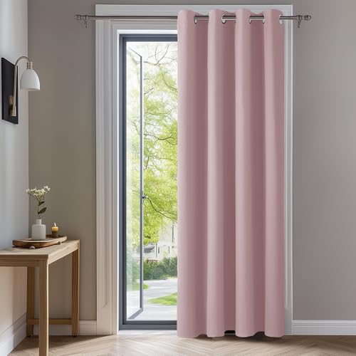 Image of Deconovo Grommet Blackout Curtain 1 Panel, Lavender, 52 inch W x 63 inch L