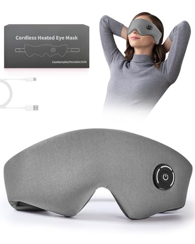 Cordless Heated Eye Mask for Dry Eyes: Eye Strain Relief and Improved Sleep