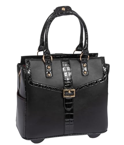 JKM & Company Rolling Laptop Bag for Women | Designer Wheeled Briefcase | Fits 13-17' Laptops |...