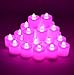 Samyo Set of 24 Battery Flameless & Smokeless LED Tealight Candles - Pink/Purple Candlelight