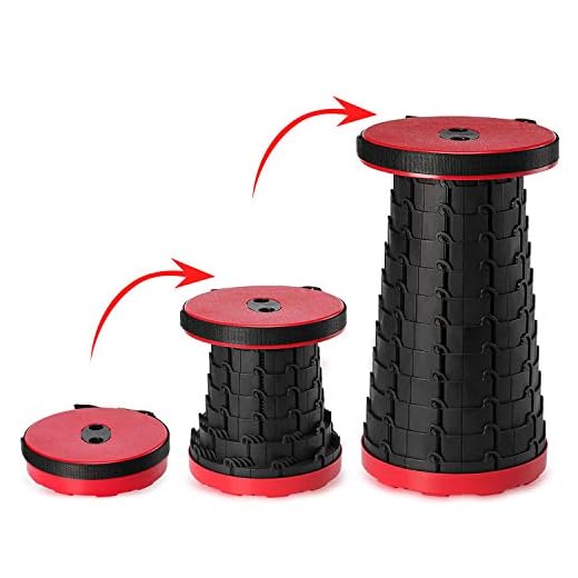 Night Cat Folding Stool for Camping Gardening Portable Retractable Plastic Stool Lightweight Collapsable Stool for Fishing Outdoors Indoors Kitchen Max Load 330lbs