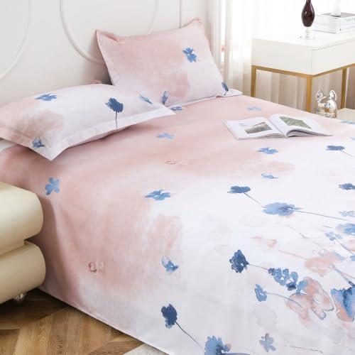 Image of Dew Cotton Bedsheet for Double Bed 160 TC 250 x 225 CM, Navy