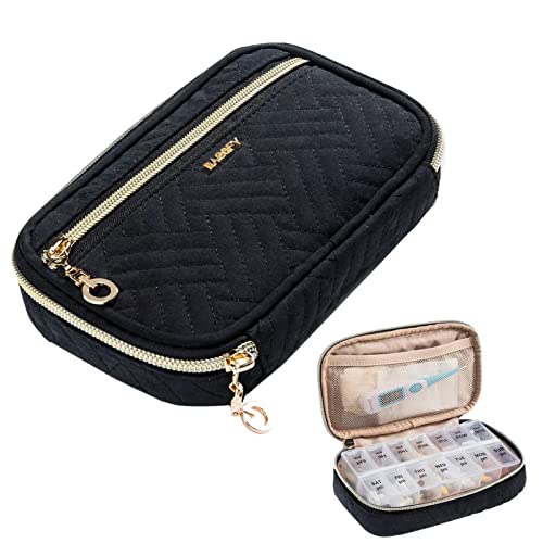 Image of BAGSFY Pill Organizer Case 2 Times a Day- Weekly Medicine Organizer Travel Pill Box with Removable 7 Day Medicine Case Container for Fish Oil, Vitamin, Supplement