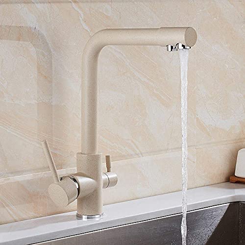 Robinet de cuisine moderne beige pour purifier l'eau du quotidien - 3