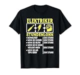 Handwerker Elektronen Widerstand Elektriker Stundenlohn T-Shirt
