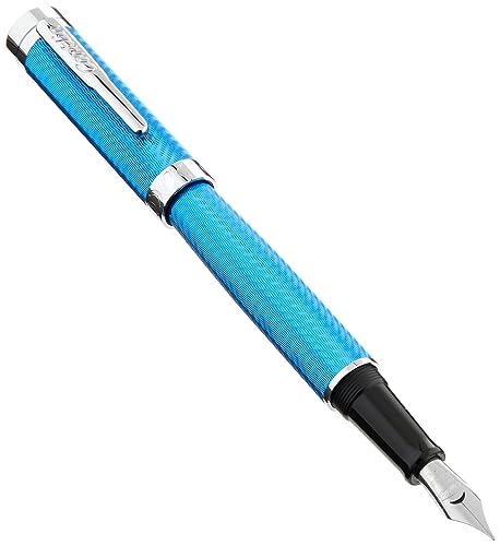 Stylo plume Conklin Herringbone Bleu plume fine, l'élégance intemporelle