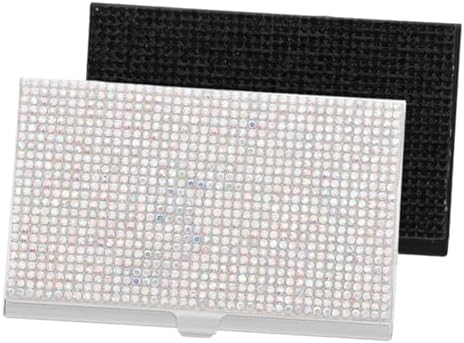 Amazon.co.jp: OSALADI 光沢ラインストーンメタル名刺ホルダー 大容量アルミ合金カード収納ボックス  カバー付き密閉設計オフィス用デスク名刺ケース ビジネスシーン対応: 文房具・オフィス用品 ラインストーン装飾 メタル名刺ホルダー 2個 アルミニウム合金 シンプルなビジネス用 (5)