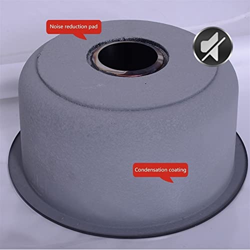 Évier à cuve simple compact rond doré pour éviter les éclaboussures