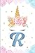 Initiale R: Licorne Journal Intime Carnet de Notes Monogramme Lettre R Or Bleu Doré Cahier d'Ecriture & Dessin Licorne Carnet Secret pour Fille Enfant ... Noël Original & Fantaisie Princesse Magique