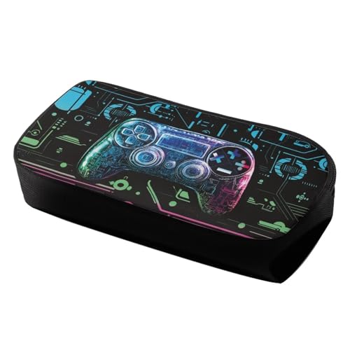 Image of Game Machine Cool Pencil Box Bag,Small Makeup Bag for Purse Preppy School Supplies,Bible Pencil Case,Bible Pencil Pouch for Boy Black
