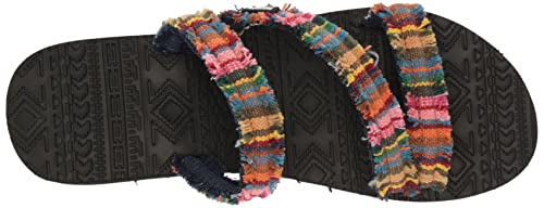 Muk Luks Women's Wave Riptide Sandals, Multi Stripe, 8 #TOP4