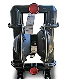 Air Operated Double Diaphragm Pump 1 inch Inlet/Outlet Pneumatic Waste Oil Transfer Pump for Chemical DN25 35GPM Dual Diaphram Teflon by Aluminum alloy 115 PSI (3