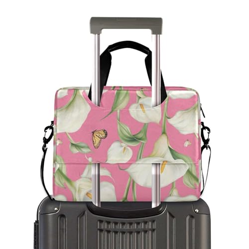 Funda para portátil con asa y correa 15.6" rosa miniatura 4
