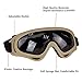 Aoutacc Airsoft Half Face Mask Steel Mesh and Goggles Set,Tactical Masks Protection Gear for Paintball BBS CS Nerf Game Cosplay Halloween Costume Accessories (Tan with Pattern)
