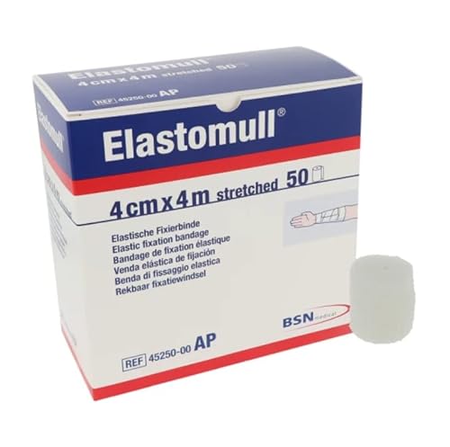 Elastomull 4 cmx4 m 45250 Elastische Fixierbinde, 50 St