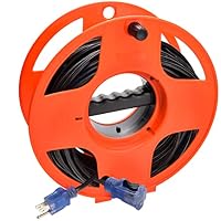 80ft Clear Power 16/3 SJTW Extension Cord & Storage Wheel