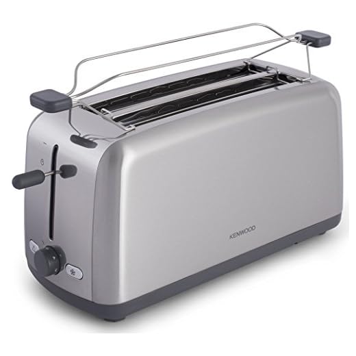 Kenwood Scene TTM470 Tostador, 2 ranuras largas, 1500 W, 4 rebanadas, acero Inoxidable