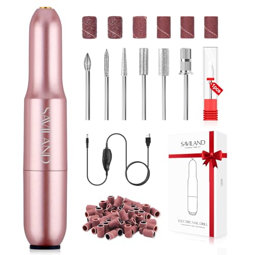 Saviland Electric Nail Drill with 7 Drill Bits