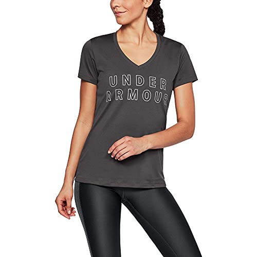 T-Shirt Tech Under Armour Femme Col V Contre l'Humidité du Sport