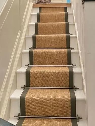 Barras de escalera de bronce antiguo de 71 cm para sujetar alfombras decorativas 7