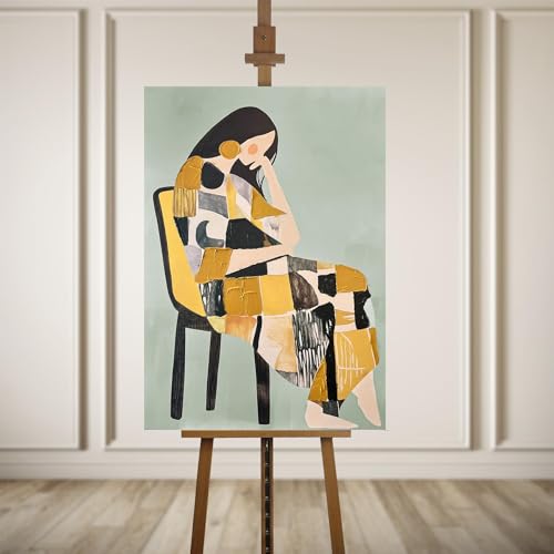 Cuadro de mujer abstracto moderno que aporta color y elegancia artística a tus estancias 5