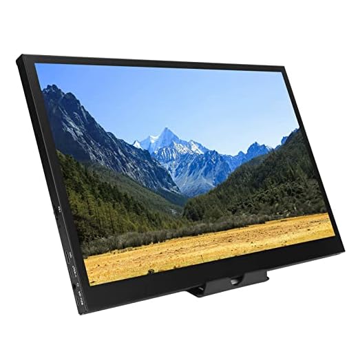Monitor portátil, 15 polegadas FHD 1080P HDR IPS Monitor ultra fino, 16:9 178 ° Full View DC5V / 2A USB C HDMI Monitor de computador com alto-falante, LED Backlight Gaming Monitor externo para laptop