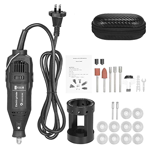 Decdeal Handheld Chainsaw Sharpener Portable Chain Grinder Electric Saw Electric Grinding Tool Sharpener Set with Grinding Head + Angle + Tungsten Electrode Sharpener 220V EU Plug