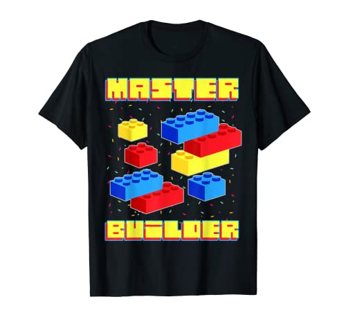 Cool Master Builder Funny Building Blocks Hombres Mujeres Camiseta