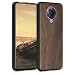 Produktbild kwmobile Bumper Schutzhülle kompatibel mit Xiaomi Poco F2 Pro/Redmi K30 Pro (Zoom) - Holz Hülle Handy Case Cover Dunkelbraun
