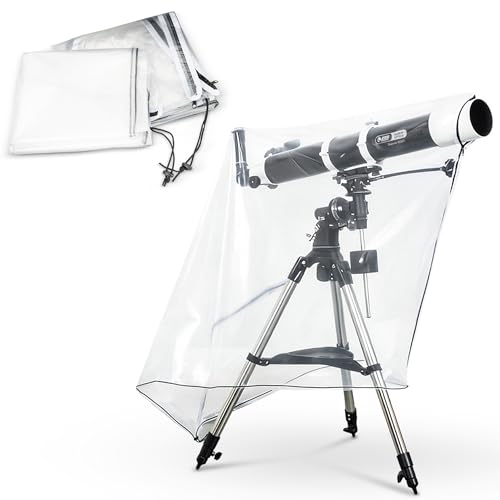 Image of 2PCS Clear Telescope Cover Waterproof Large Astronomical Telescope Raincoat | 58x33 inch,Weather Resistant Telescopes Rain Cover,with Dual Zippers & Drawstring,for Outdoor Against Rain Dust Extreme Weather