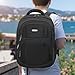 Texvora Travel Backpack with Adjustable Straps, Black Oxford Fabric with Large Capacity, Breathable Back Panel