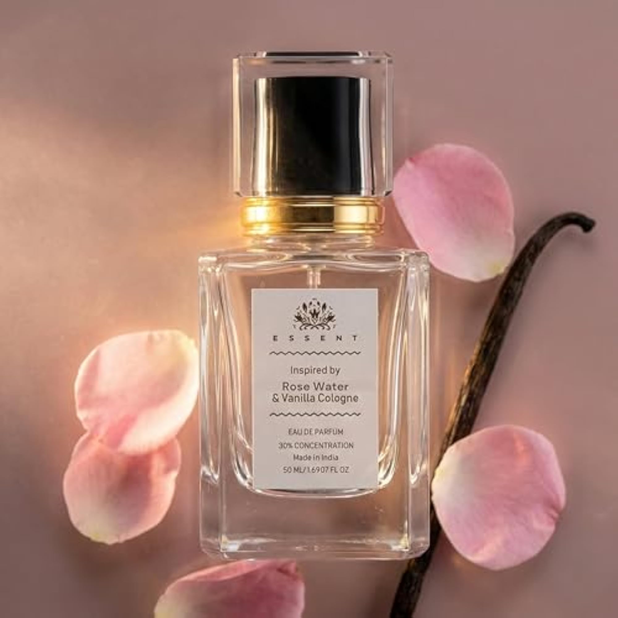 Rose Water & Vanilla Eau de Parfum, Unisex Soft Floral