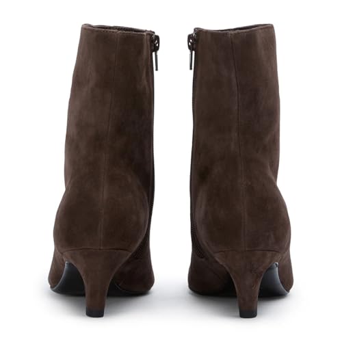 Ankle Boots for Women Square Toe Kitten Heels with Side Zipper Office Dressy Booties Fall Shoes3