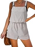 Características: El cómodo ajuste con pierna ancha y el suave jersey del mono de verano para mujer le dan mayor comodidad y hacen que el mono sin mangas para mujer se convierta en la nueva prenda favorita para sentirse bien. Va muy bien con un cinturón y su bonito cuello de pico subraya el atractivo femenino.Combinar con cárdigans y lindas chanclas puede hacerte lucir joven y enérgico.