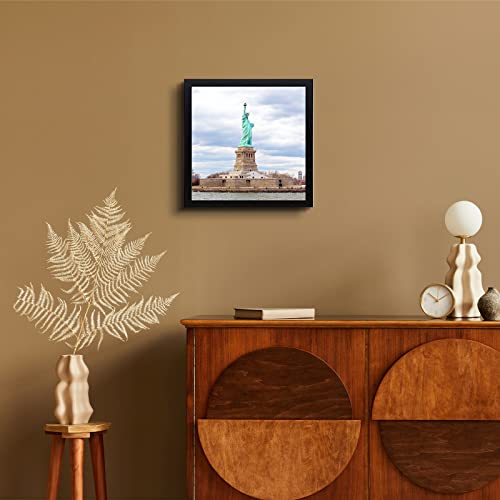 Golden State Art, 12X12 Solid Wood Frames With Tempered Glass, Display 12X12 Or 8X8-Inch Pictures, Black, Wall Display #TOP7